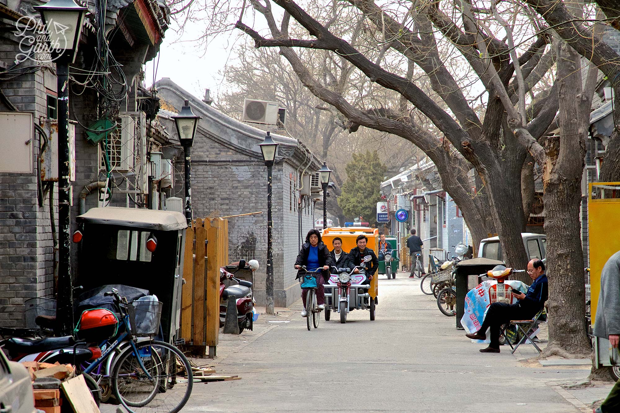 A houtong neighbourhood where Beijing Double Happiness Courtyard Hotel is located