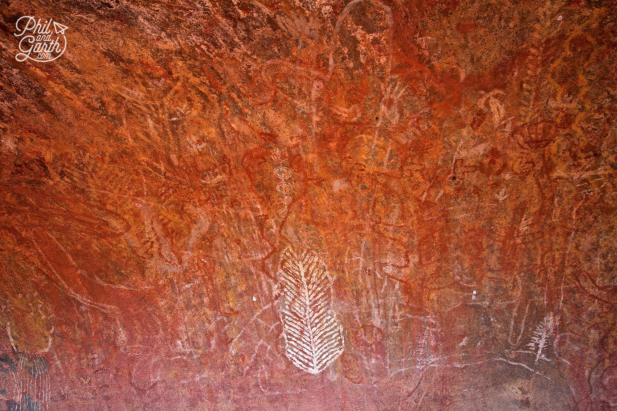 Ancient Aboriginal cave paintings Uluru