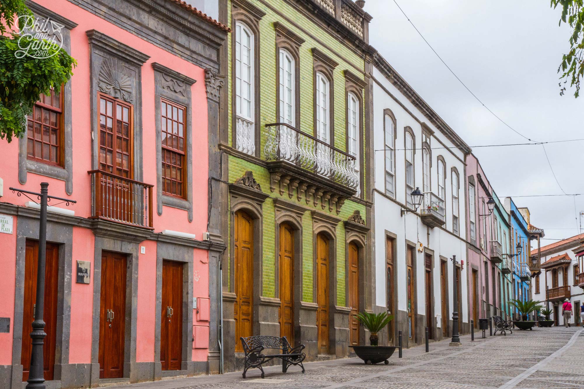 Colourful buildings in Teror