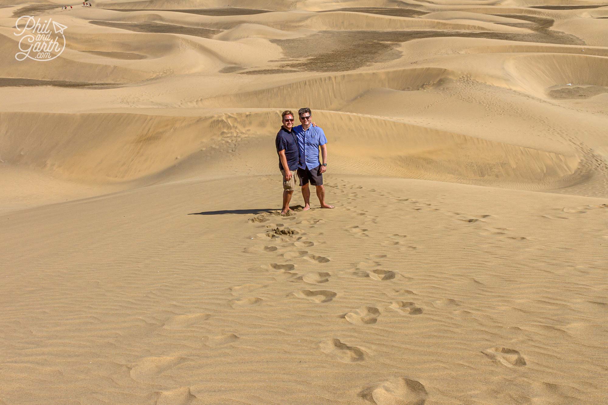 Garth & Phil at the Maspalomas sand dunes