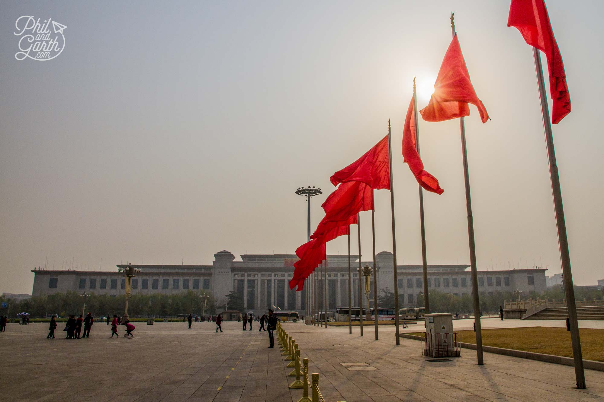 Looking towards the National Museum of China on Tiananmen Square
