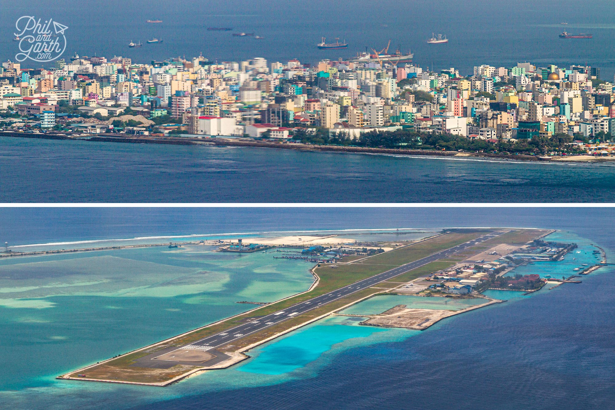 Malé is the capital of the Maldives located on one of the world's most densely populated islands