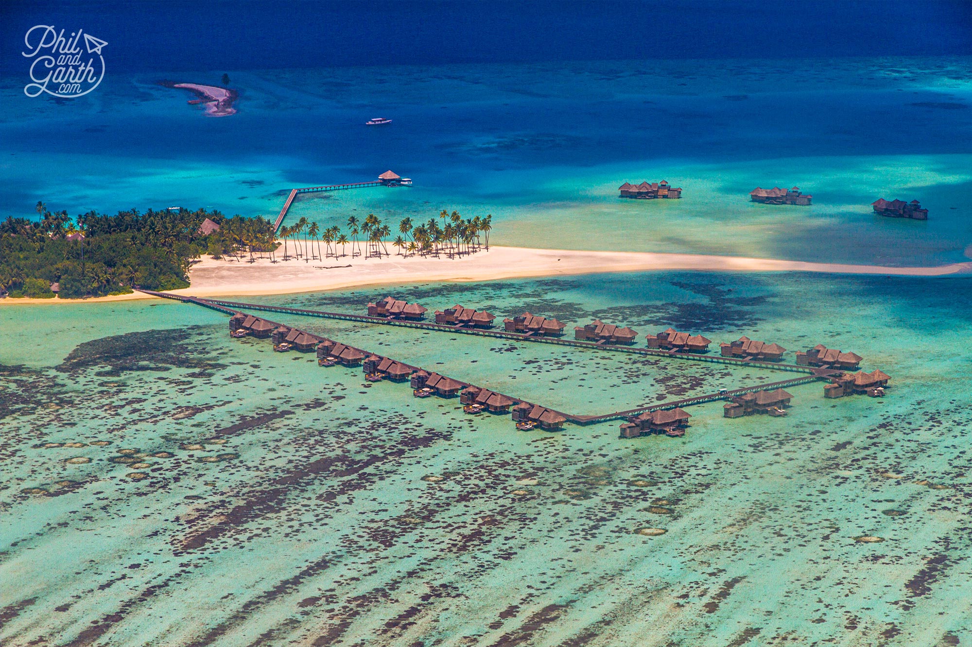 So many iconic over water villas and bungalows in the Maldives