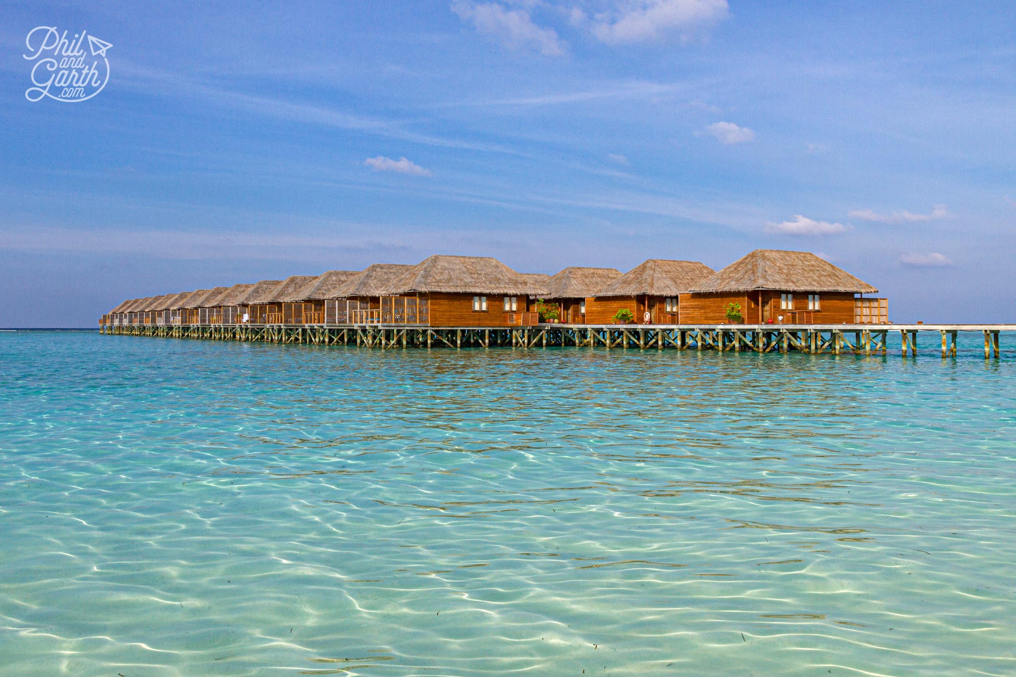 The other jacuzzi water villas located at the north of the island