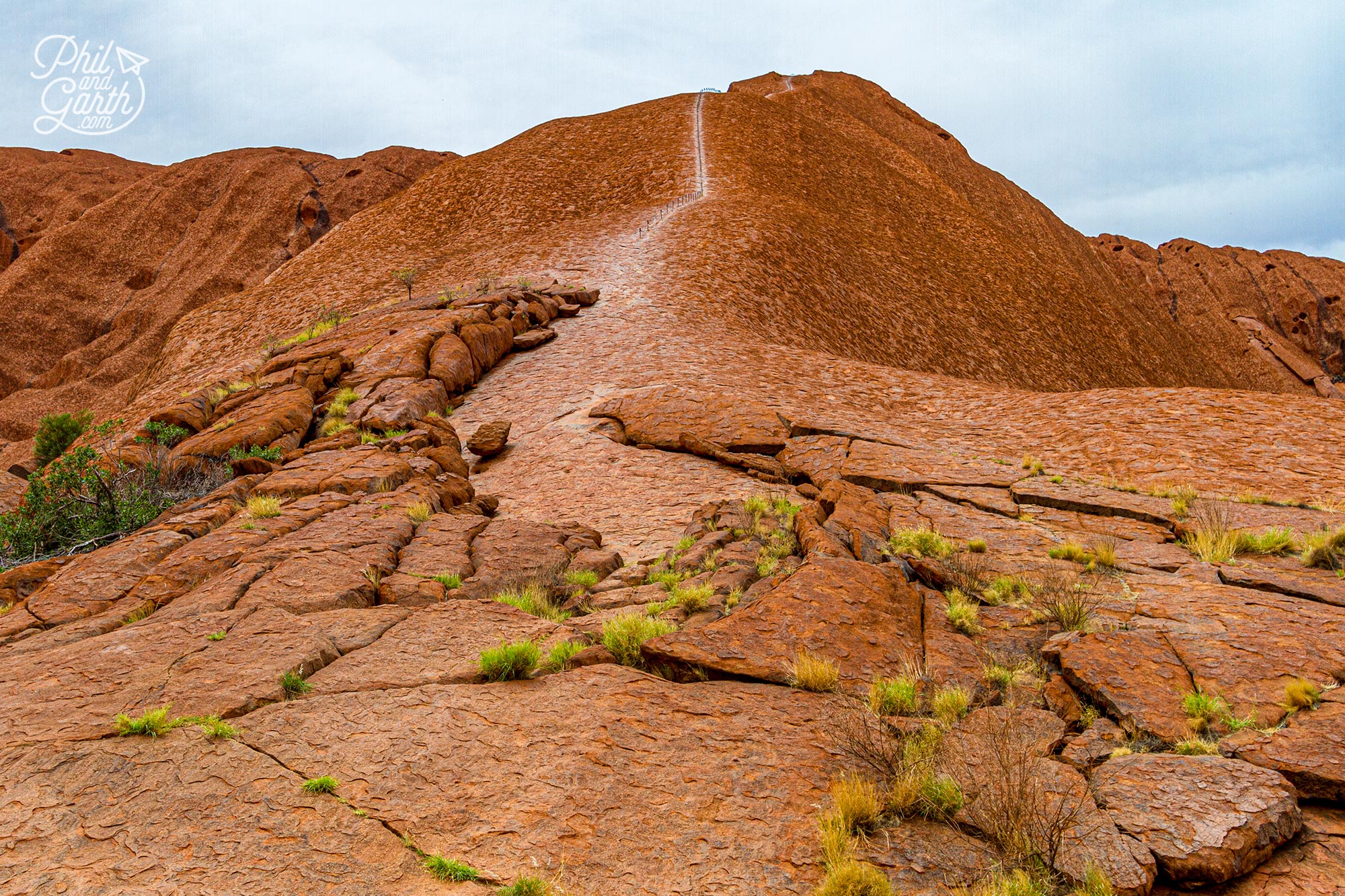 The old hiking path to the top of Uluru