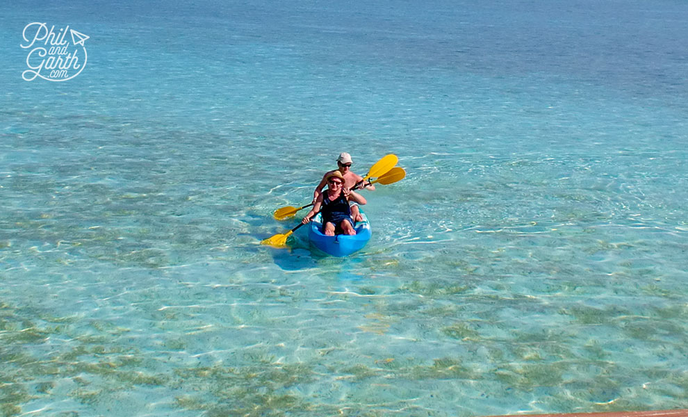 meeru_island_resort_phil_and_garth_-Kayaking_review_and_video