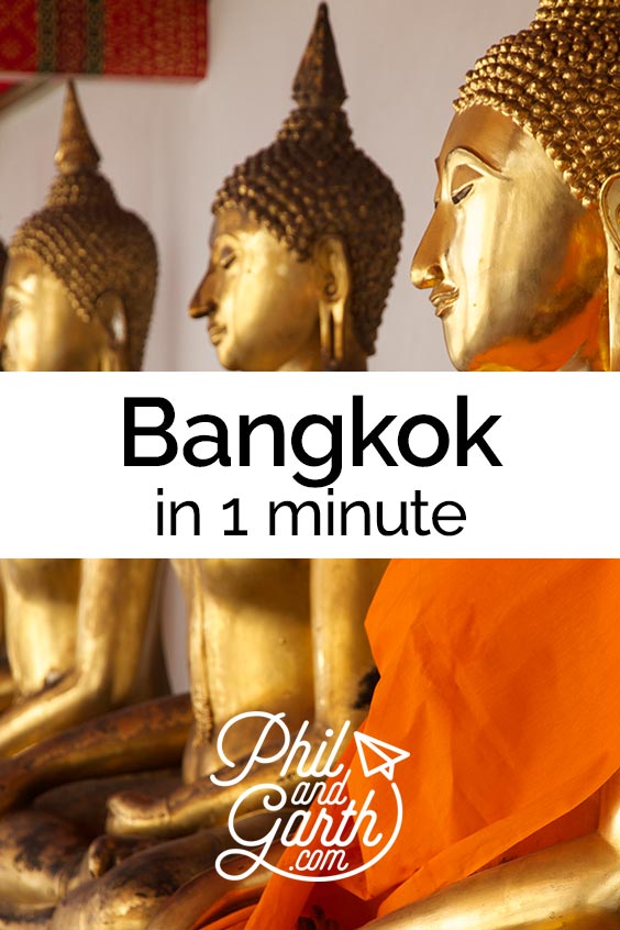 Watch Bangkok in 1 minute - sightseeing, must see sights, things to do, top 5 tips, food review, photography inspiration, advice and information. Read our full travel guide on our blog www.philandgarth.com