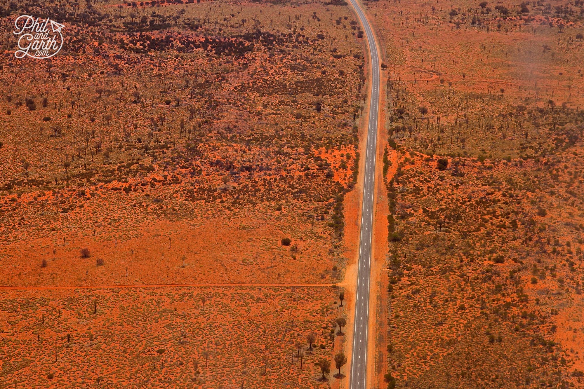 The wild Australian outback as seen from the air