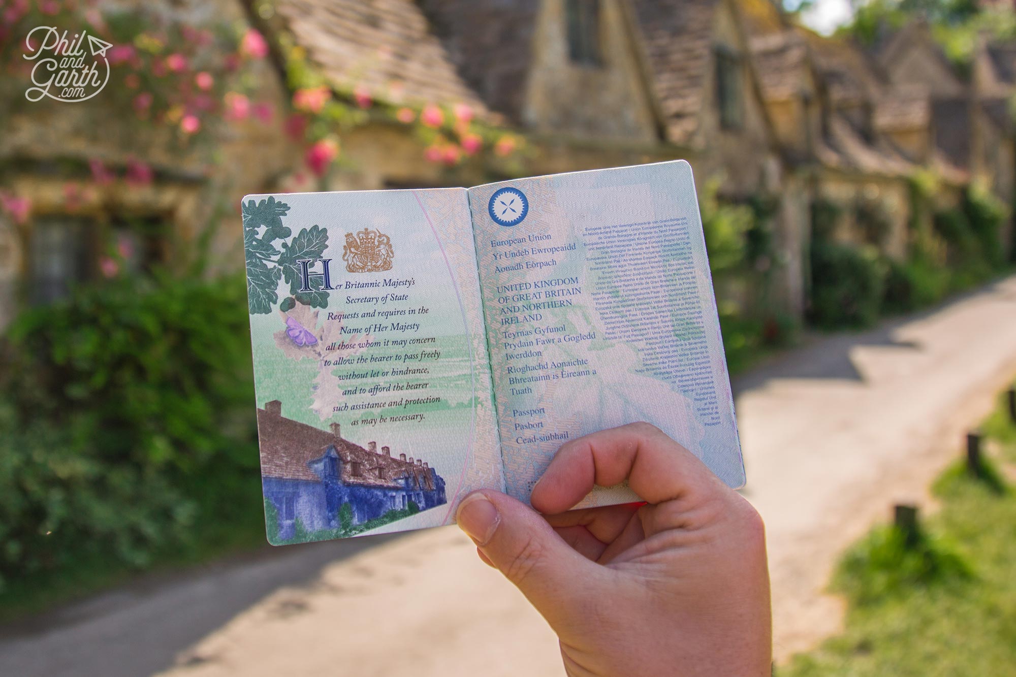 Arlington Row features in the United Kingdom passport