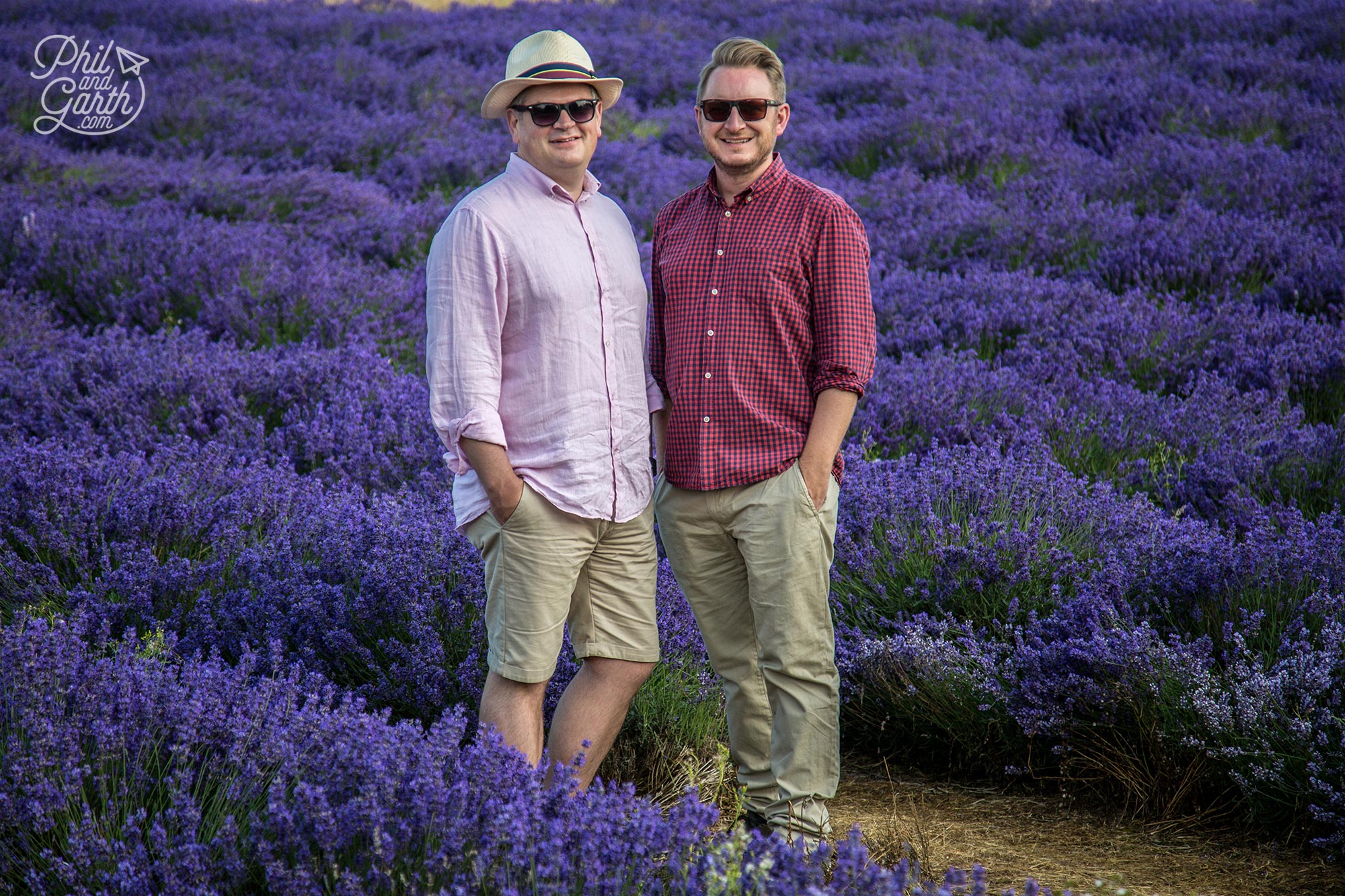 Phil and Garth at Cotswold Lavender