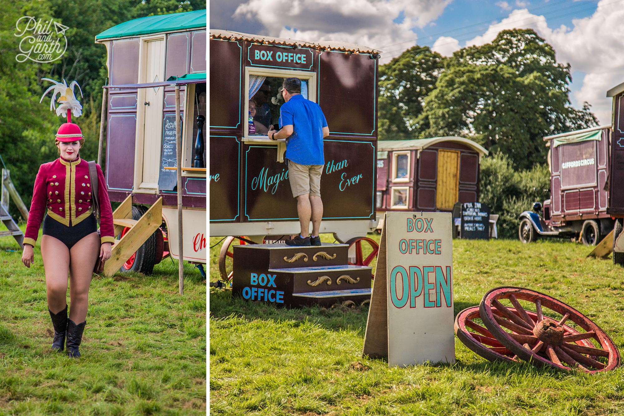 Phil at the Giffords Circus box office