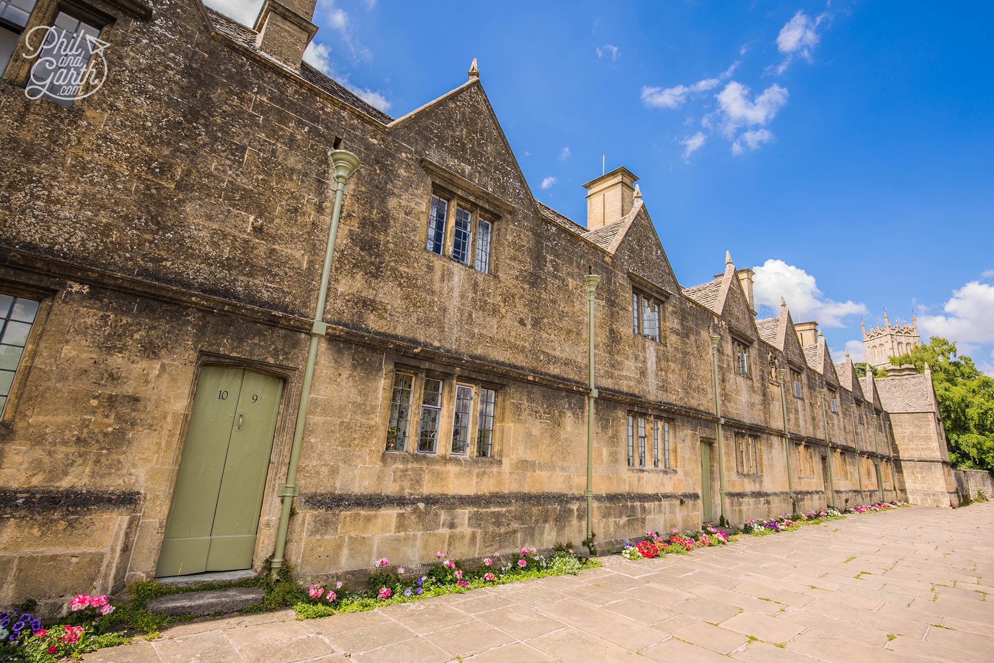 The Almshouses built by the parish for poor men and women