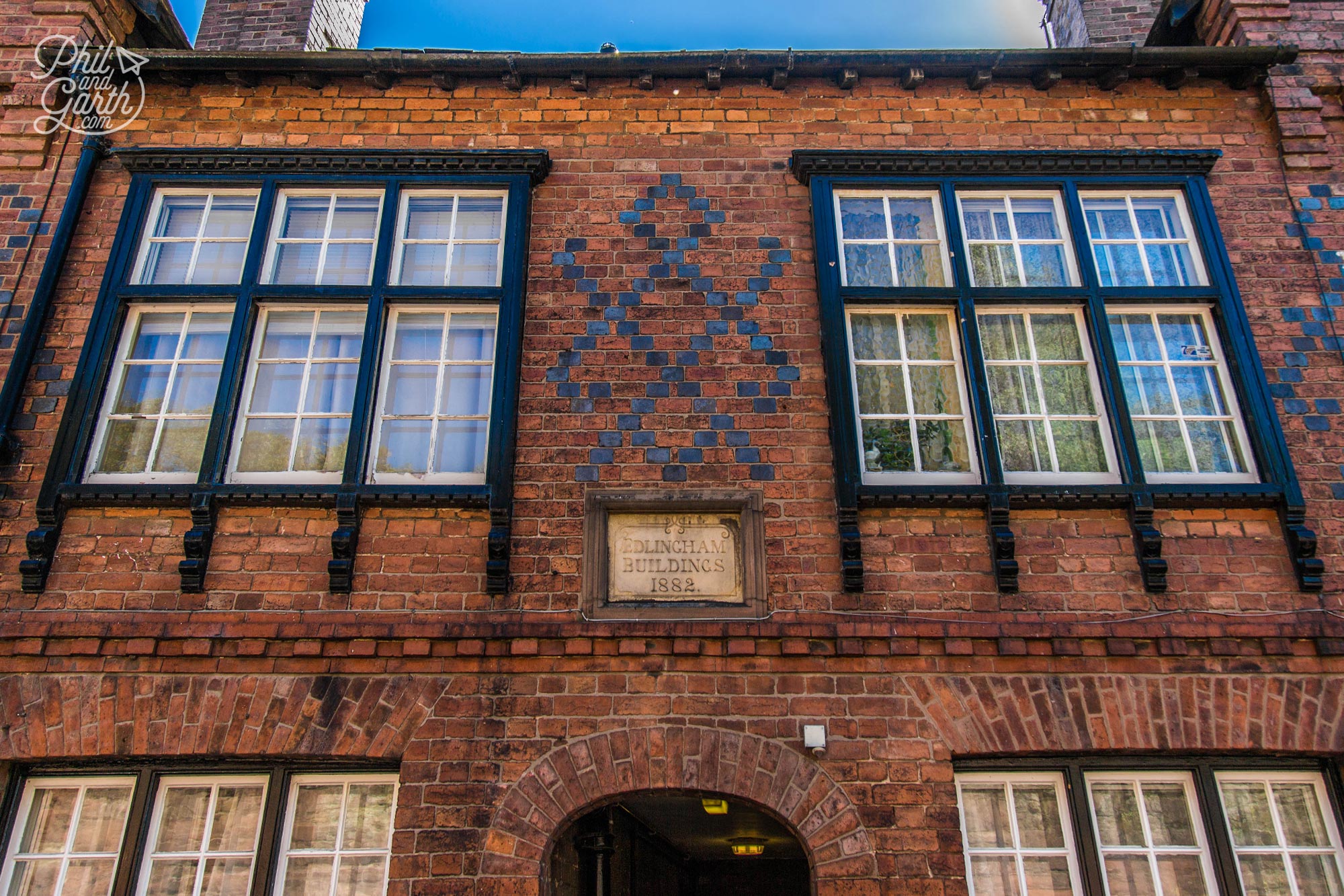 Look up to see the Grosvenor family brickwork symbol