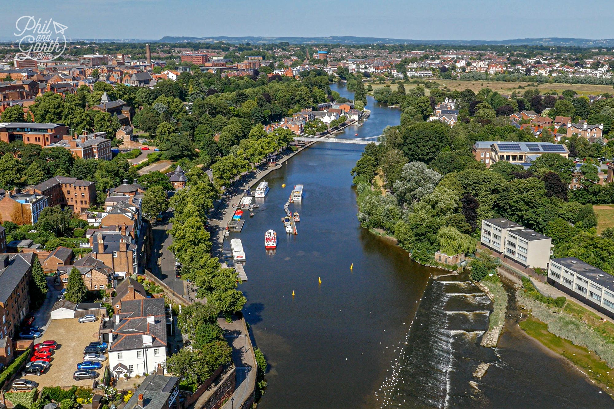 The Groves - looking down the River Dee