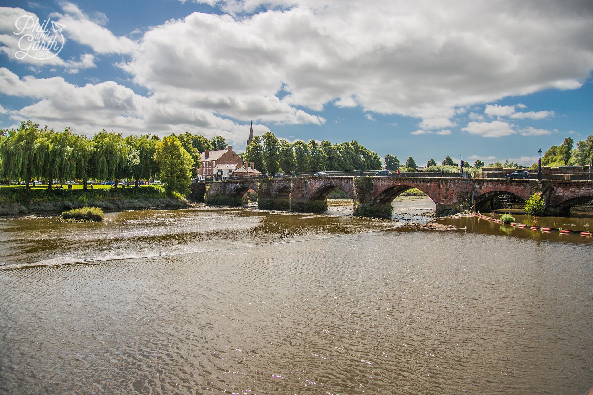 The Old Dee Bridge once had a drawbridge and towers