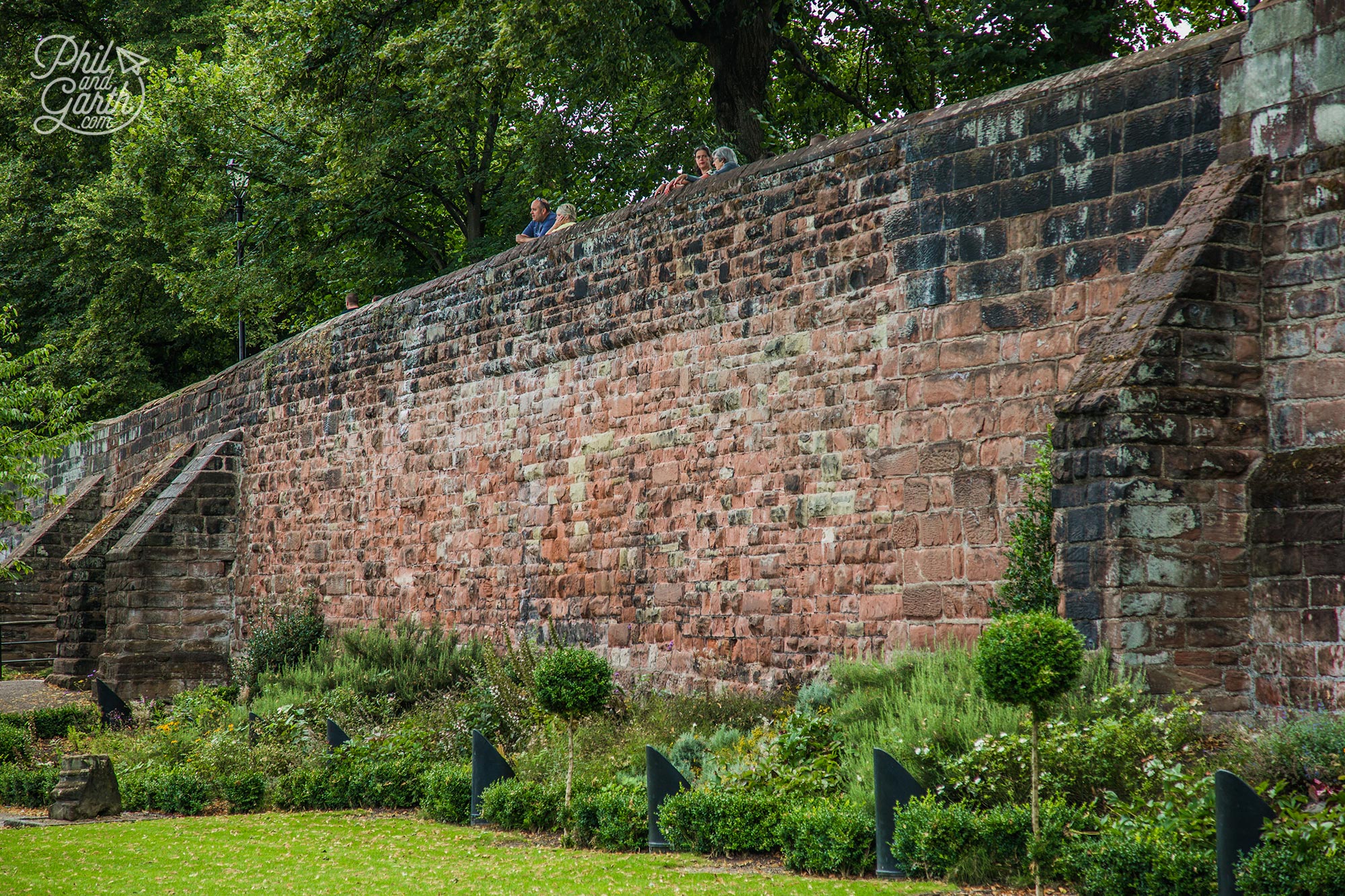 The city wall as seen from The Roman Gardens
