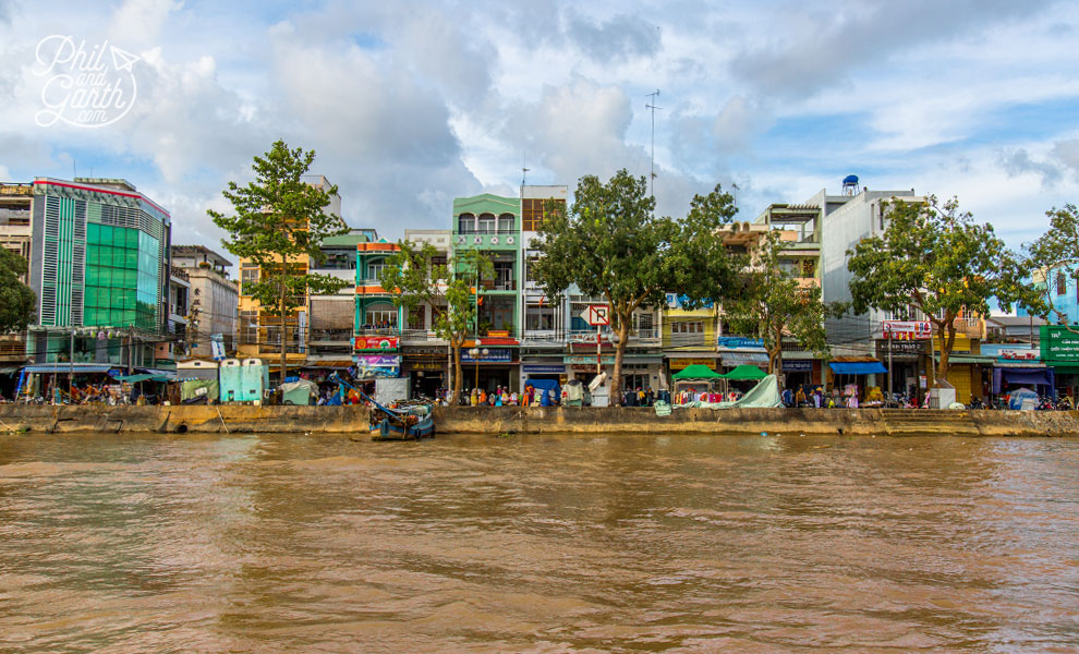 Riverside buildings of Ben Tre