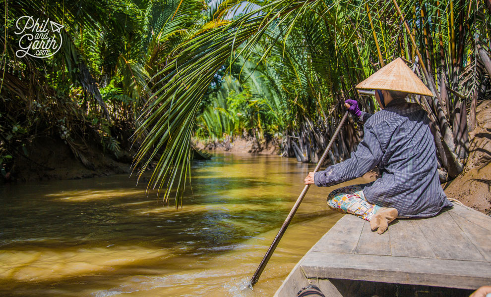 The tropical canals of the Mekong Delta