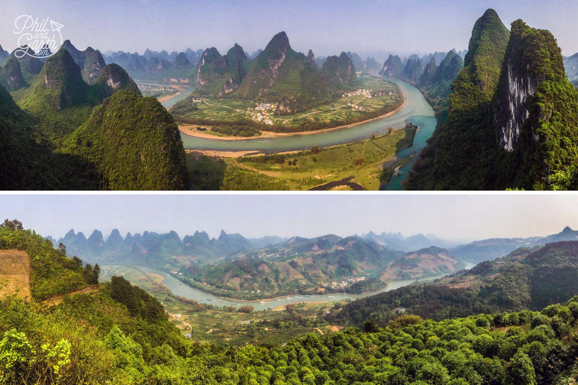 Phil took these incredible panoramic views with his iPhone from the Xiang Gong Shan mountain