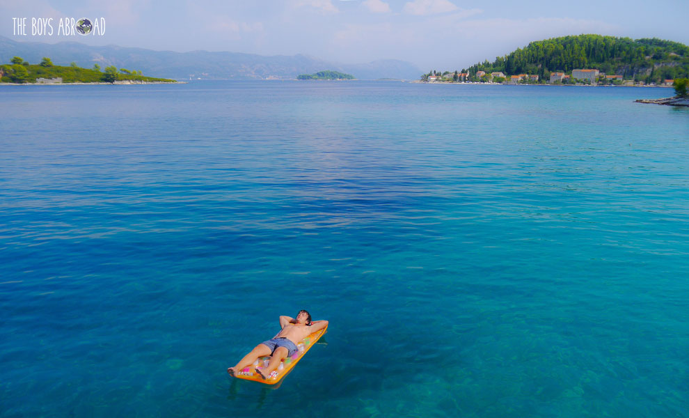 Perfect azure waters of the Mediterranean in Croatia