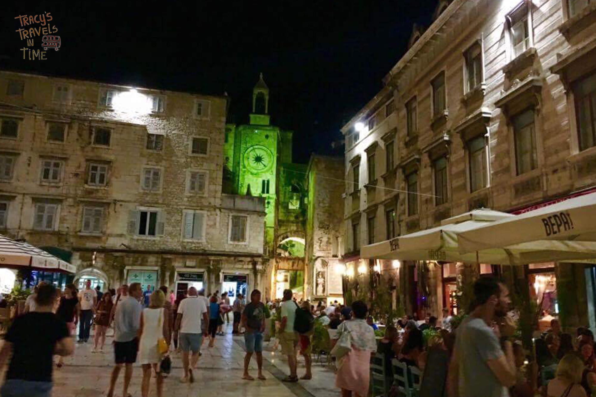 Split, Croatia. Enjoy an evening promenade and soak up the atmosphere of this historic site