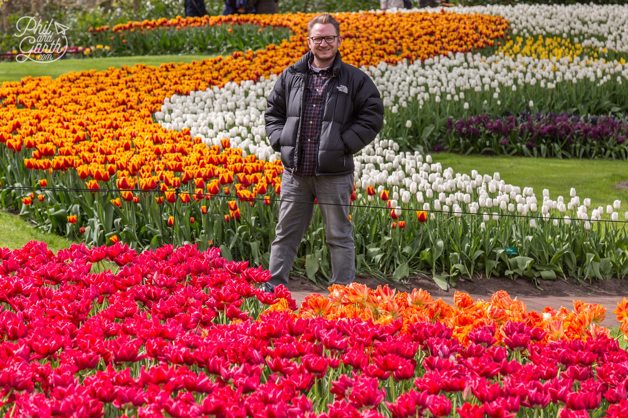 Garth in the tulips of Amsterdam (well nearby Keukenhof)