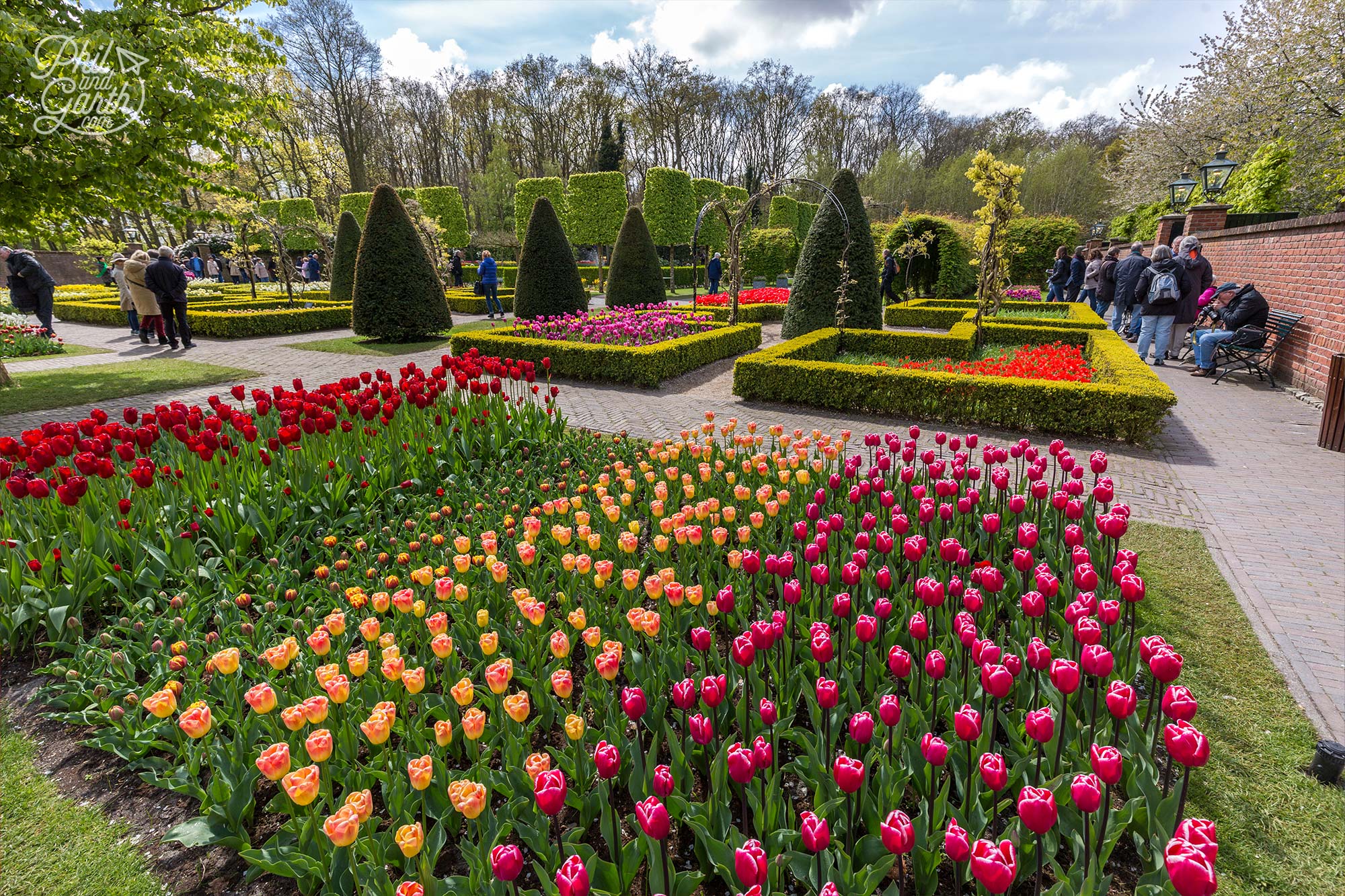 The Historical Garden with varieties of tulips from the 17th and 18th century