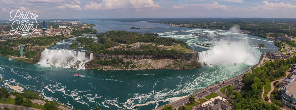 Panoramic views from the Skylon Tower