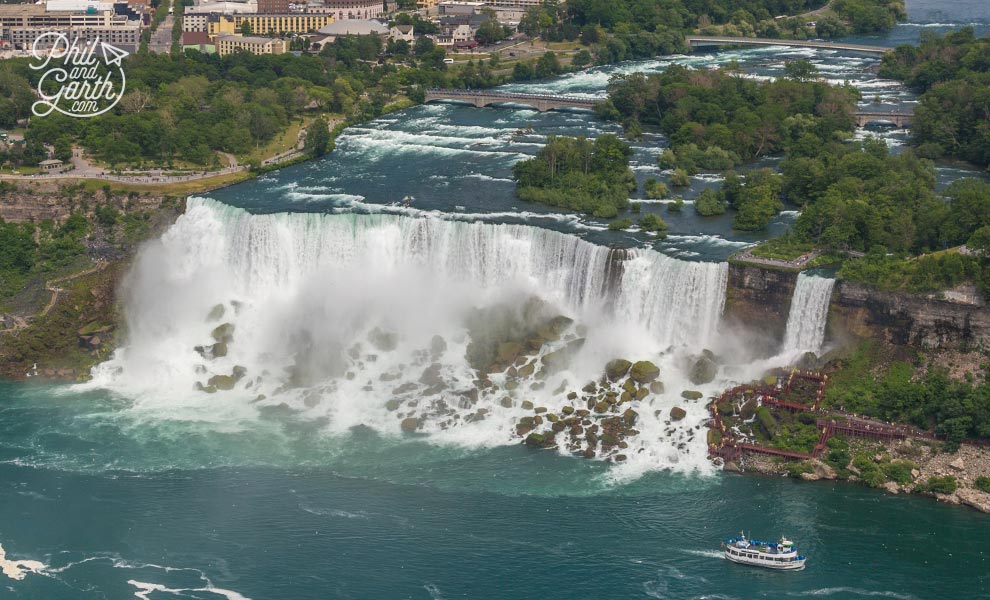 View of the American Falls and Bridal Veil Falls