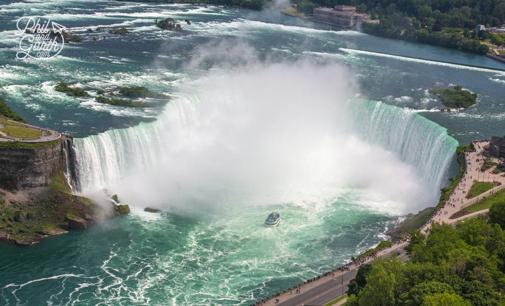 View of the Canadian Falls from Skylon's observation deck