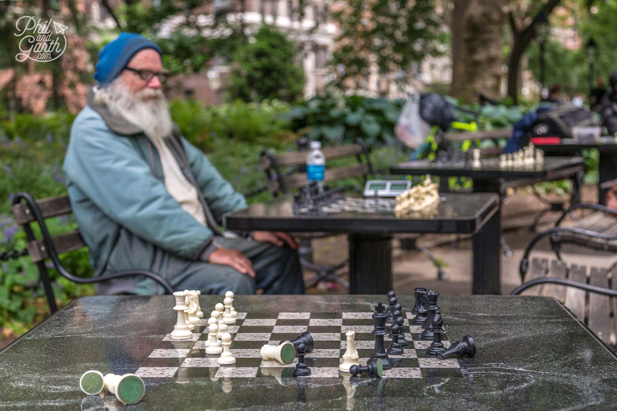 Chess tables in Washington Park