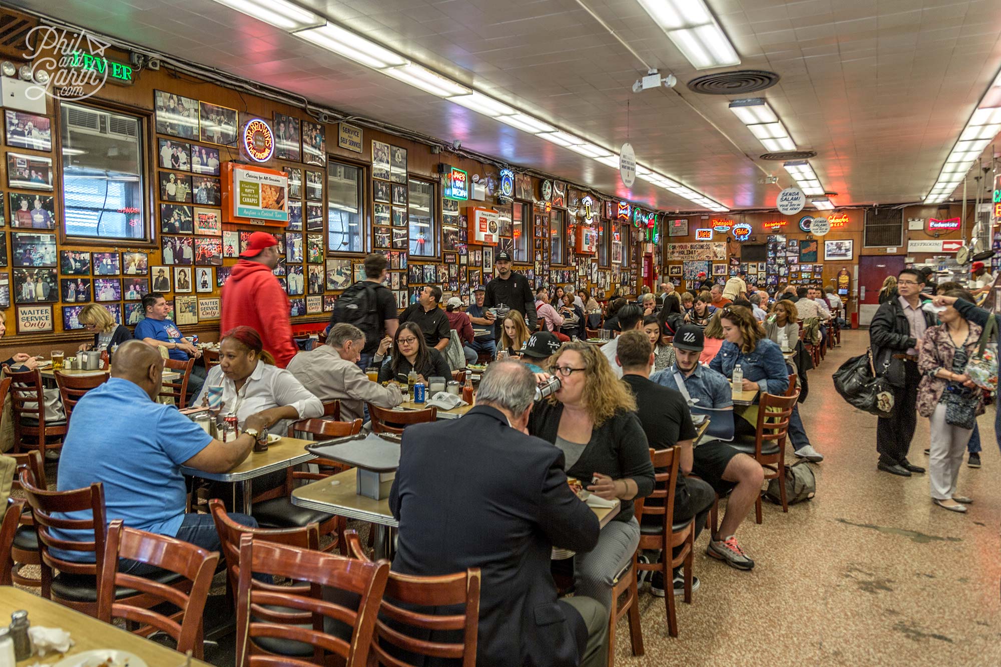 Inside Katz's Delicatessen where many movies have been filmed