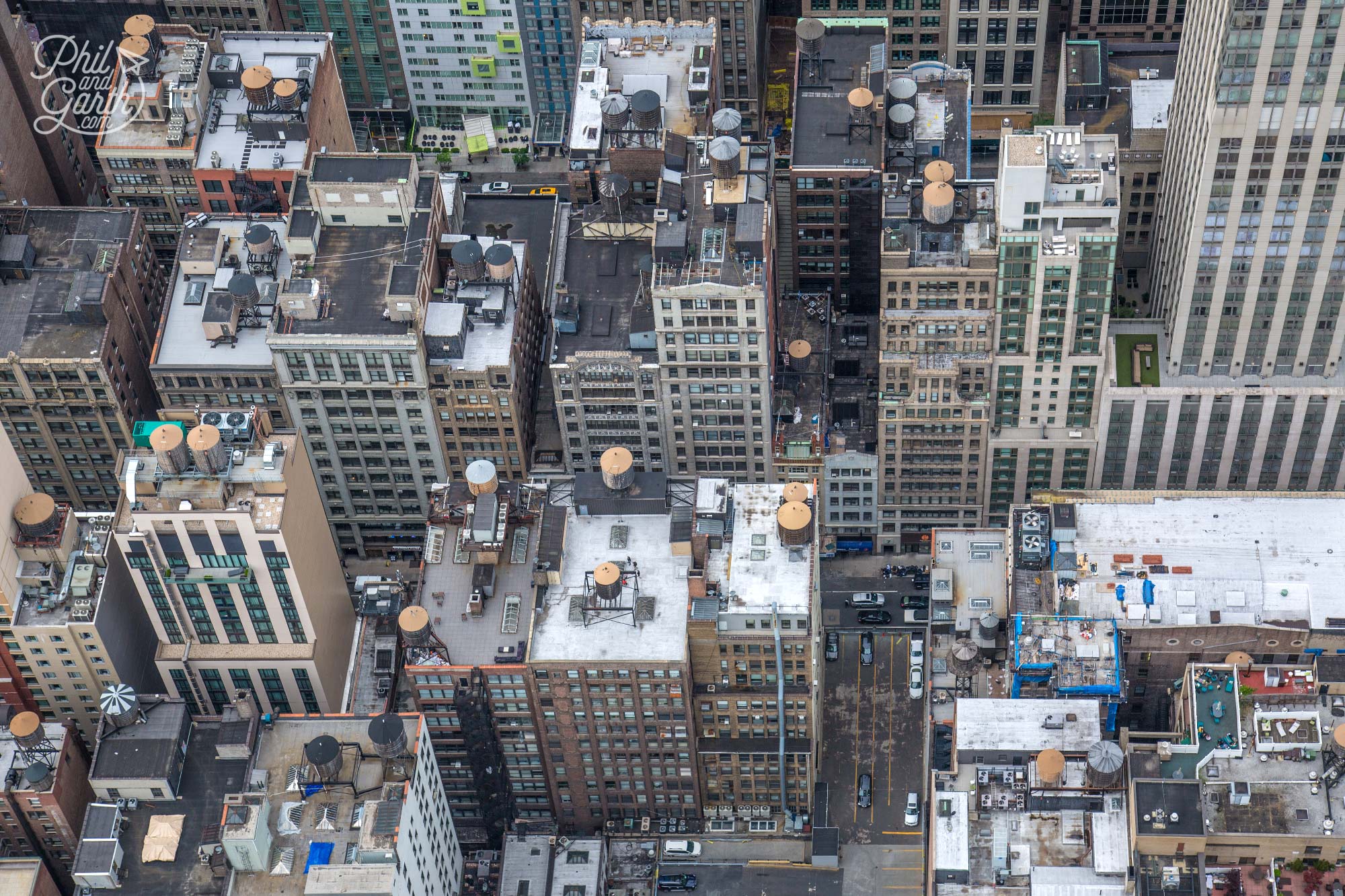 Looking down on Manhattan from the Empire State Building New York City