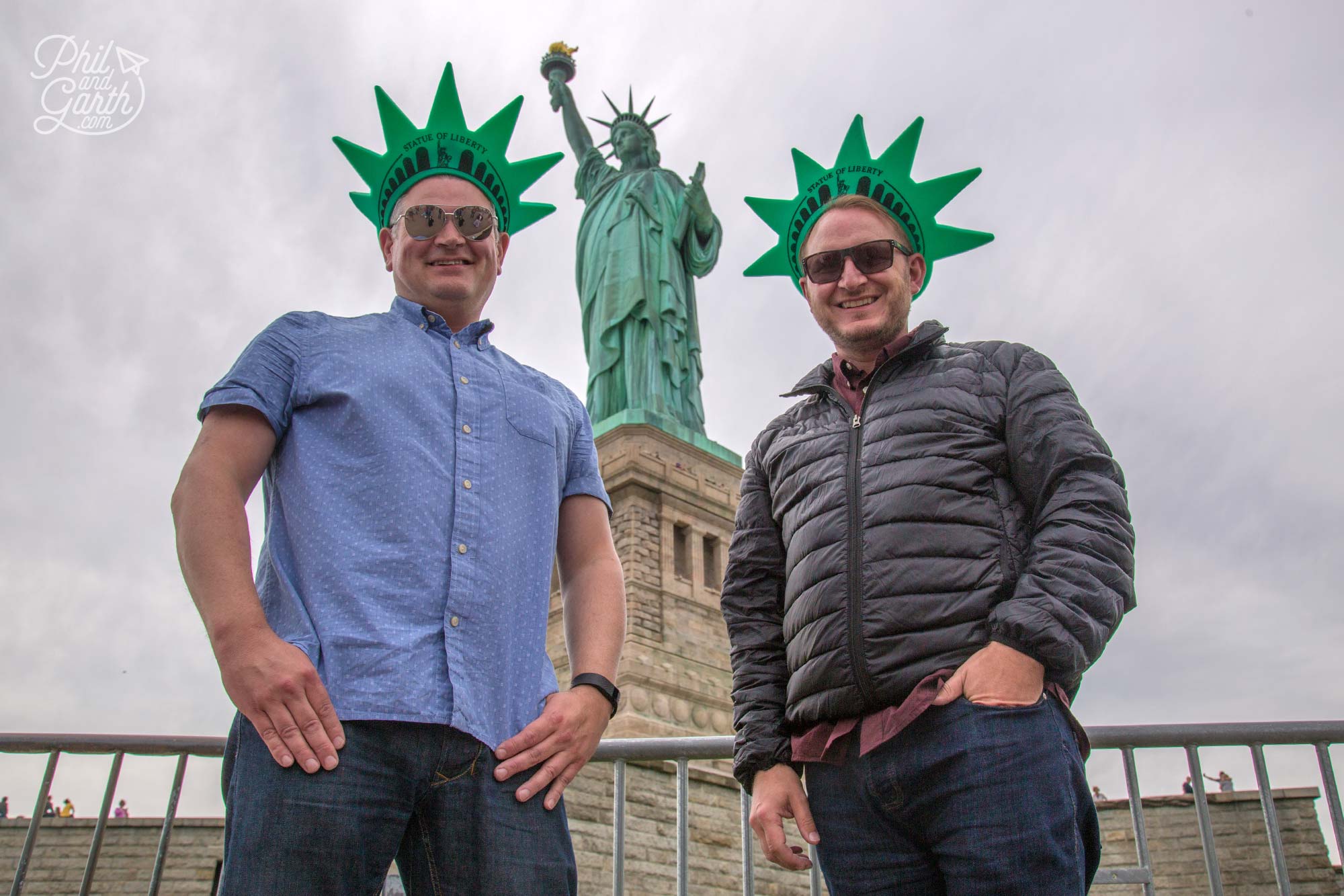 Phil and Garth with Lady Liberty