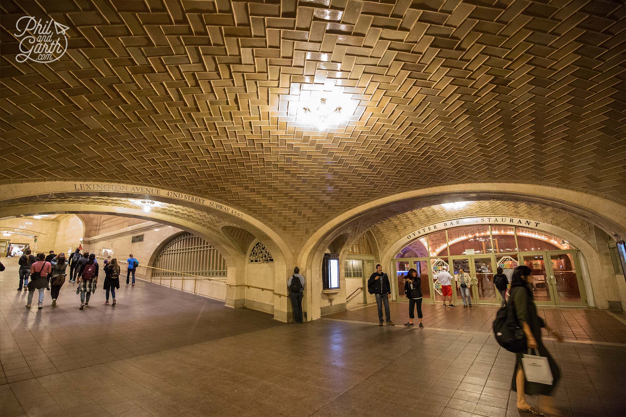 Phil stood in the corner of the Whispering Gallery, no he's not having a wee, but talking to Garth on the other side