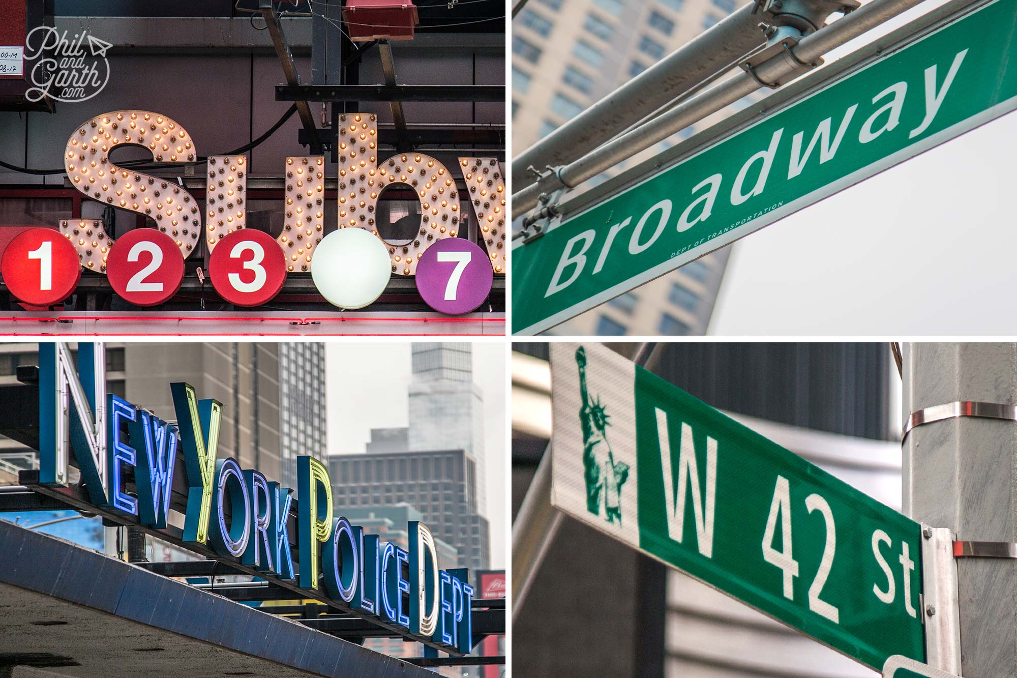 Signs of Times Square New York City