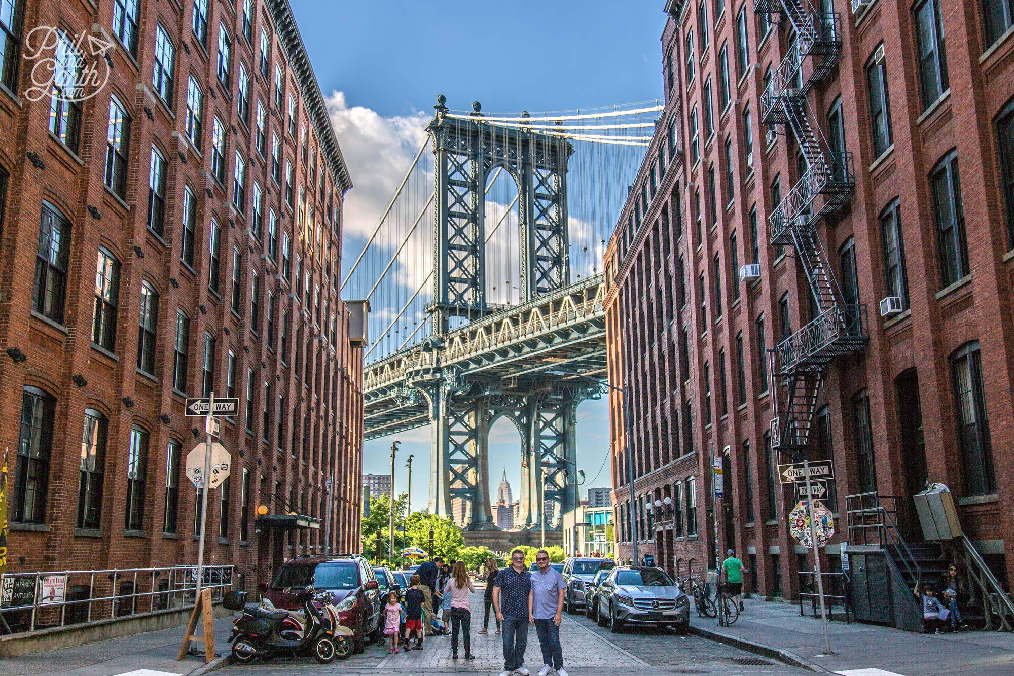 The Manhattan Bridge beautifully frames the Empire State Building - see it?