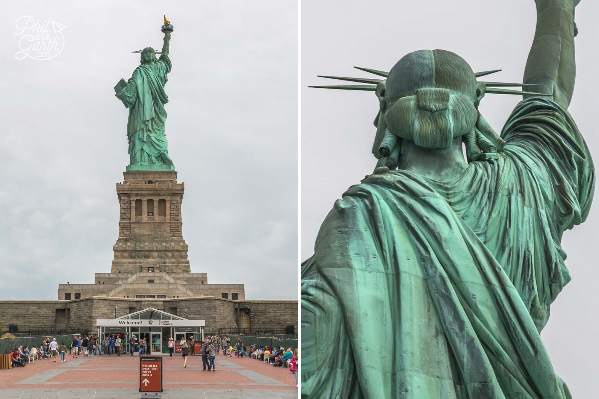 The back of Lady Liberty - a view you don't often see