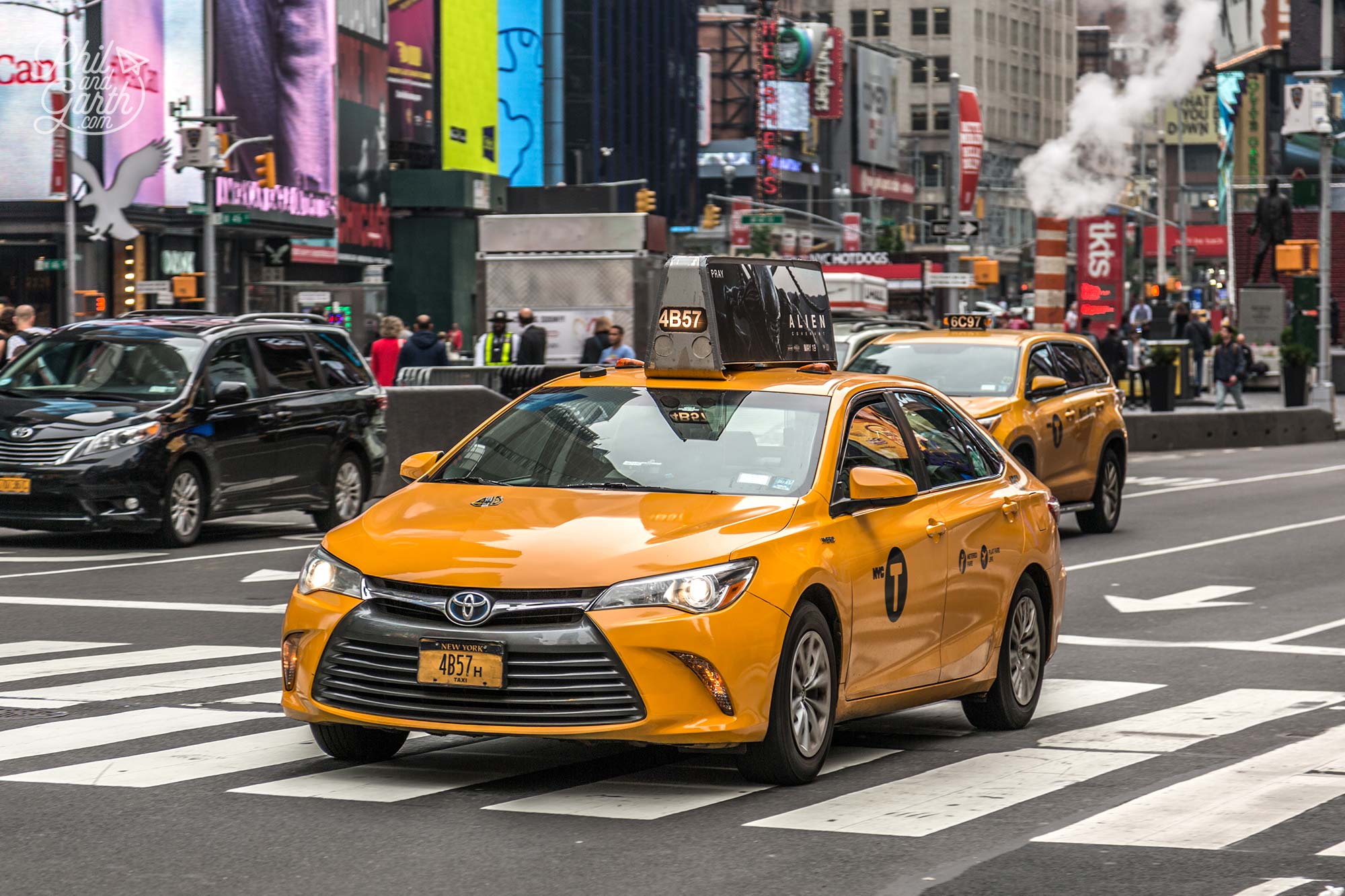 The classic yellow cabs are now electric hybrid vehicles