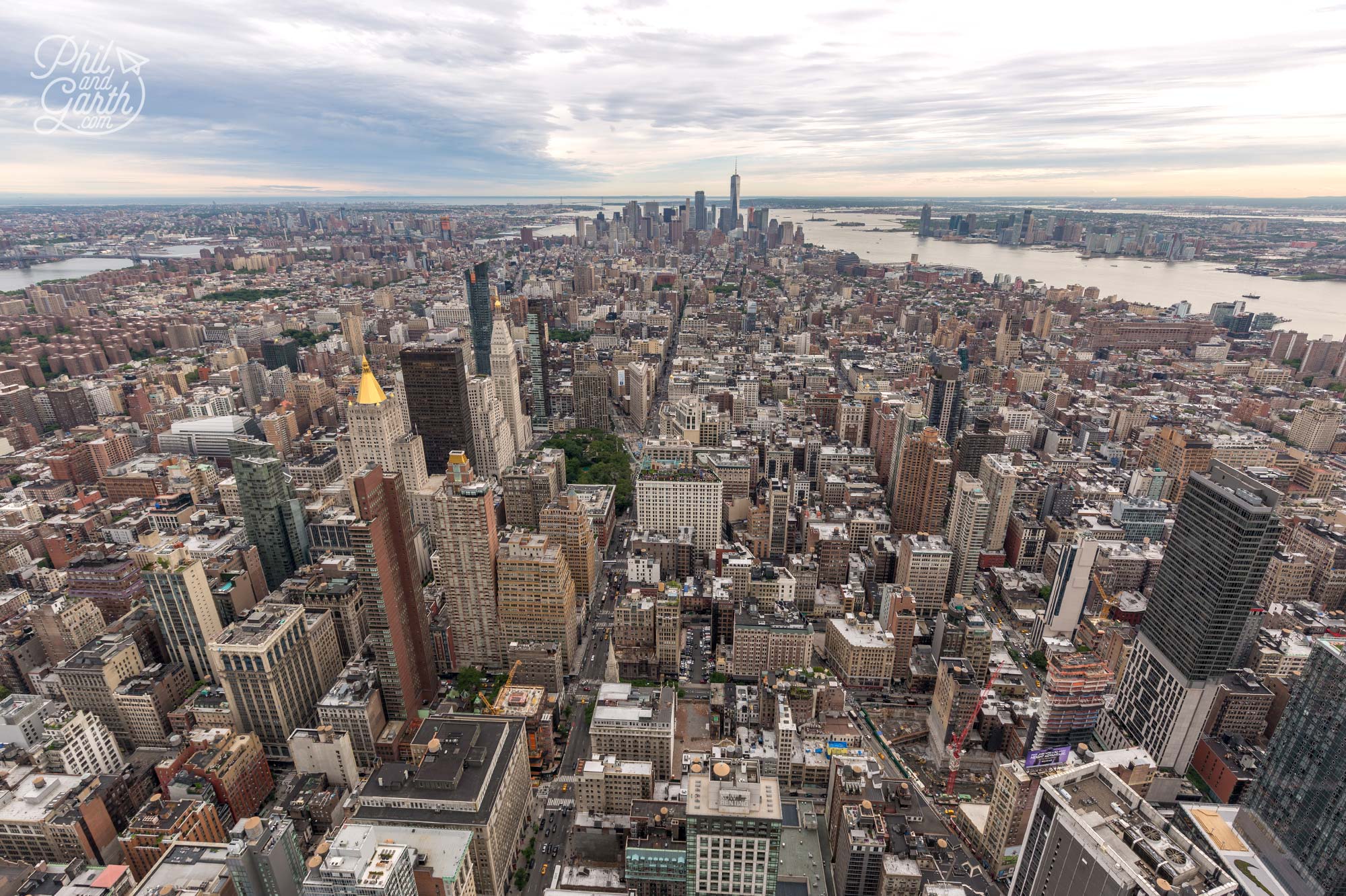 The incredible view towards Brooklyn from the Empire State Building New York City