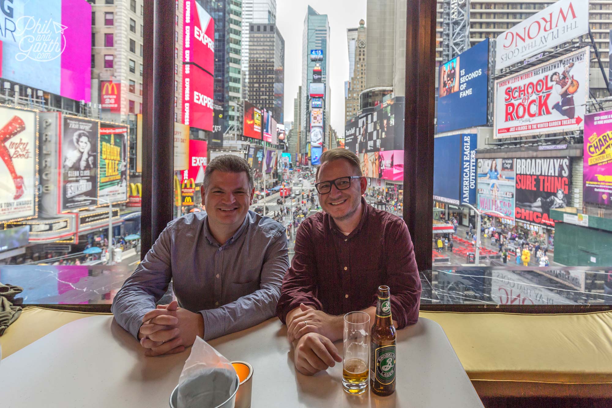 View over Times Square from the R Lounge