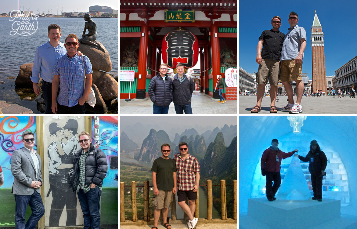 Phil and Garth travel bloggers
