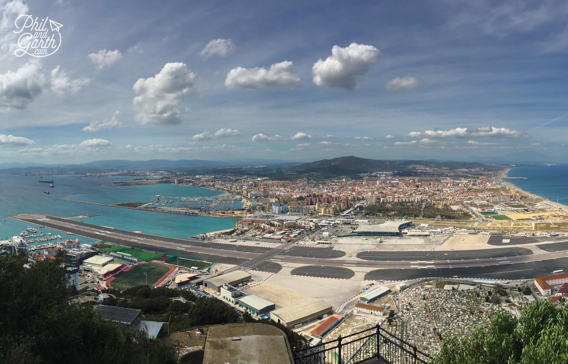 The runway of Gibraltar Airport