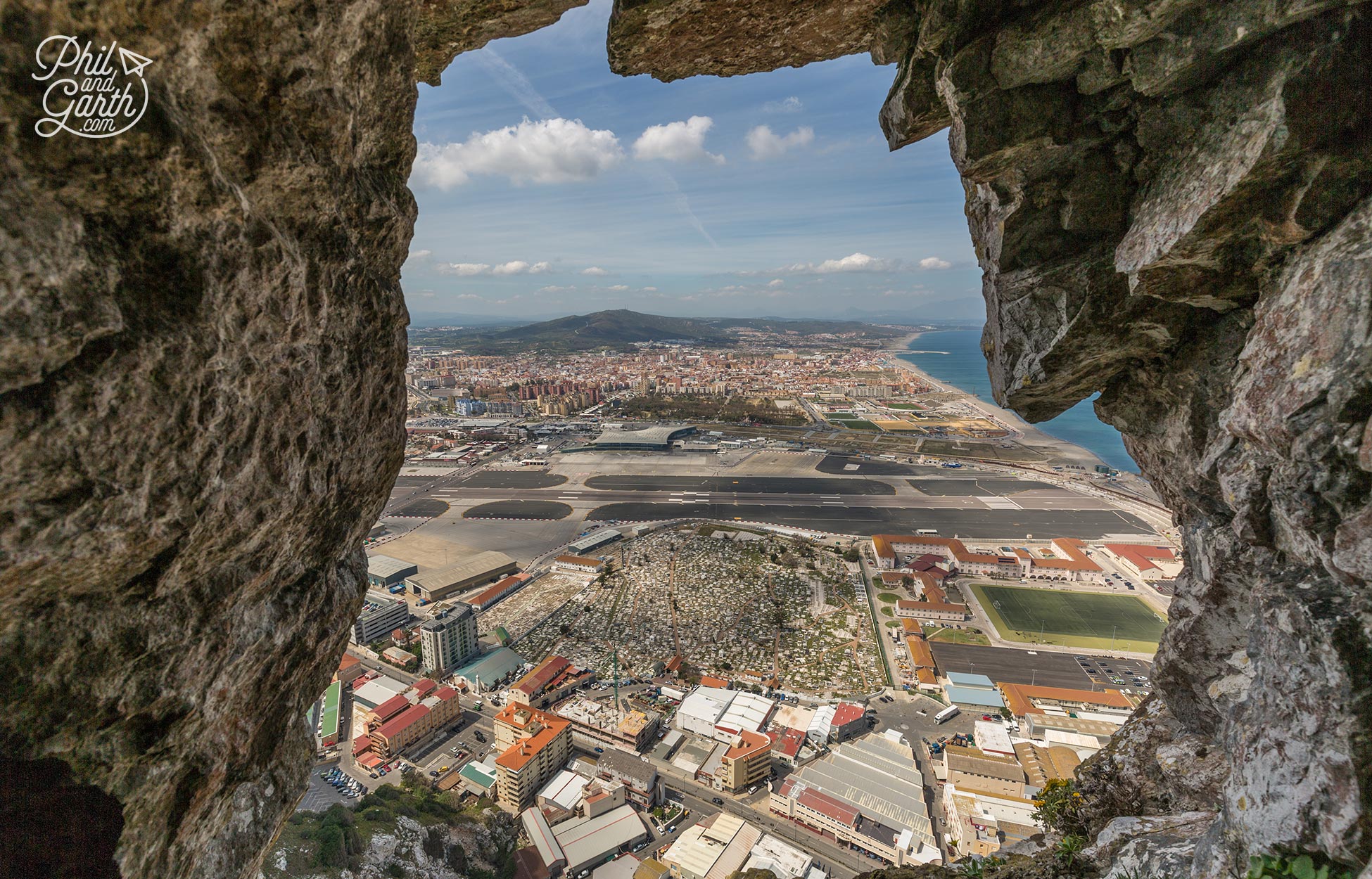 View to Gibraltar below