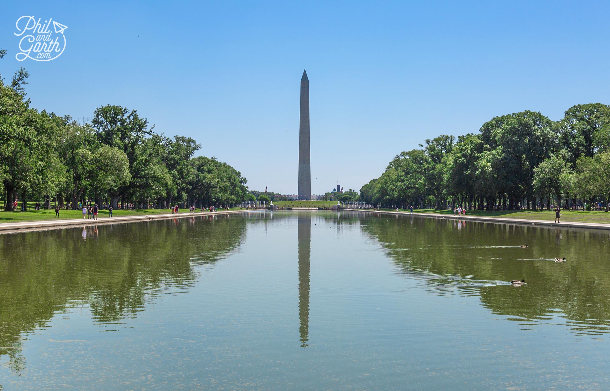 The Washington Memorial photographed from the Lincoln reflection pool