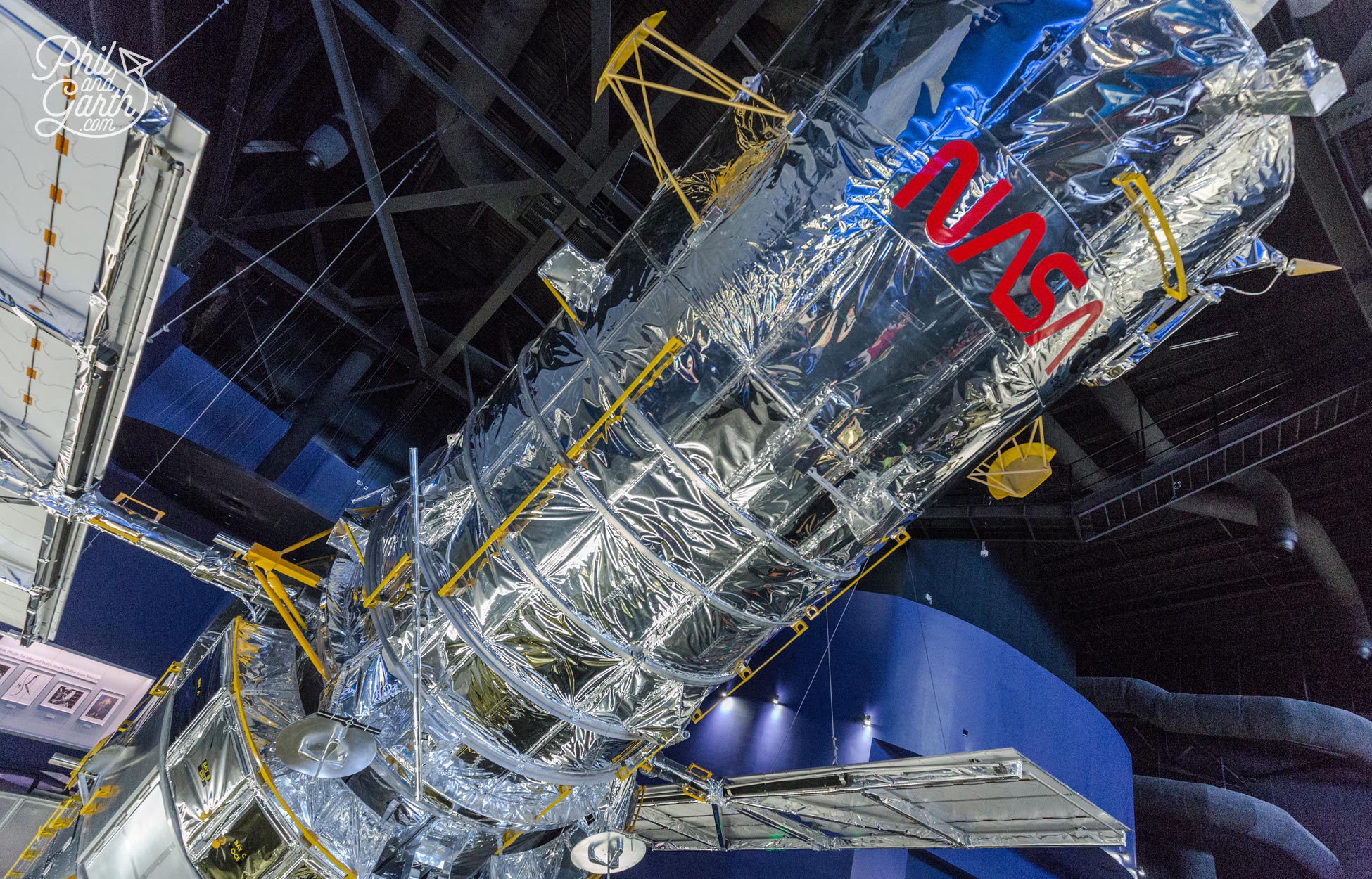 There's a full size replica of the Hubble Telescope