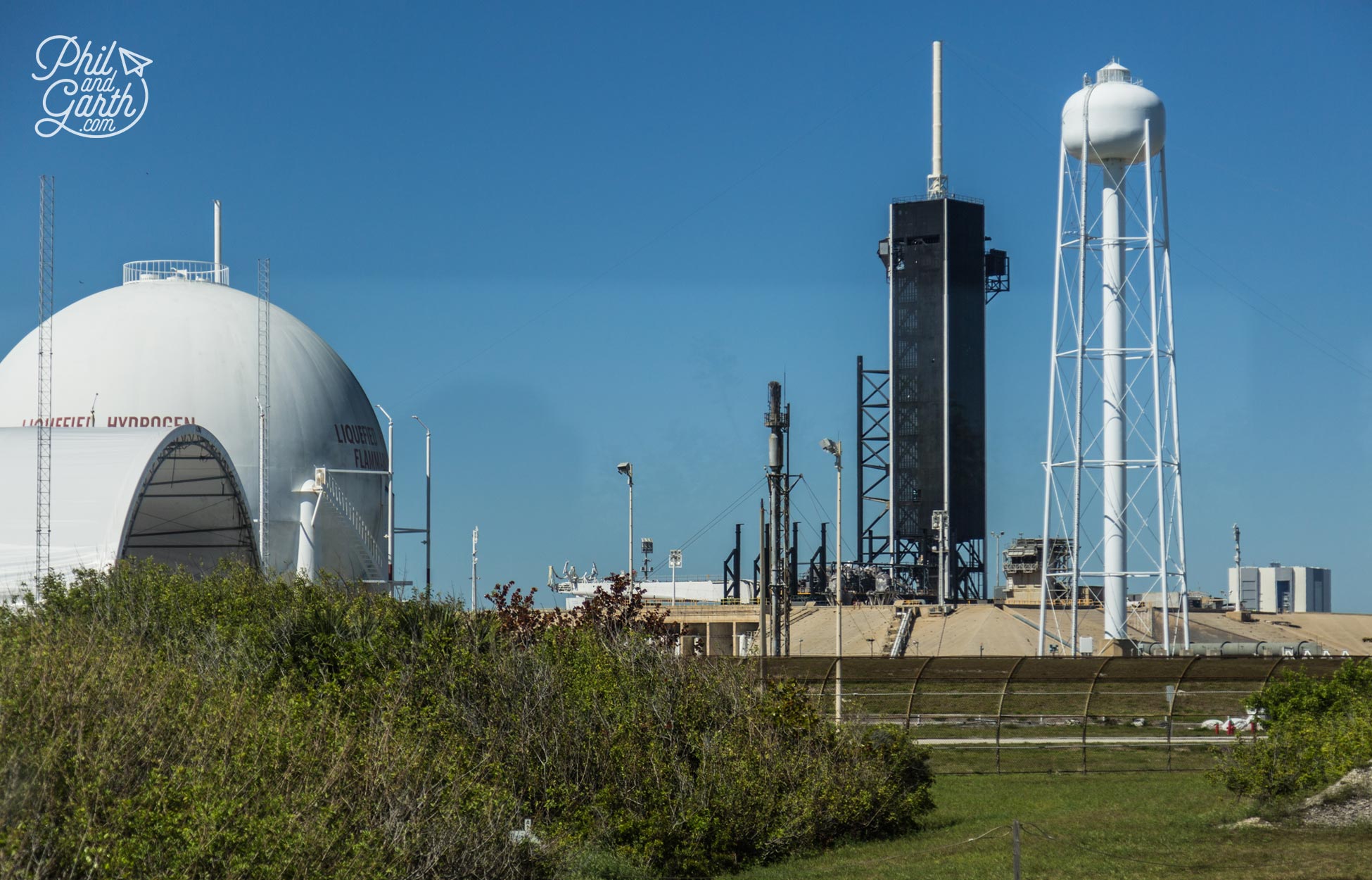 The back of launch pad 39A