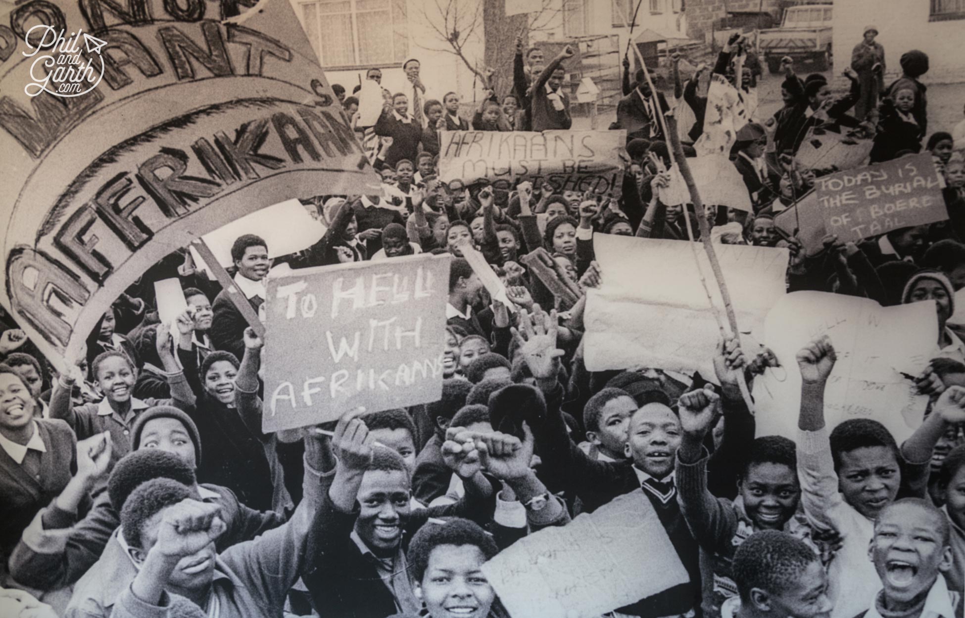 The schoolchildren of Soweto marching on June 16th 1976