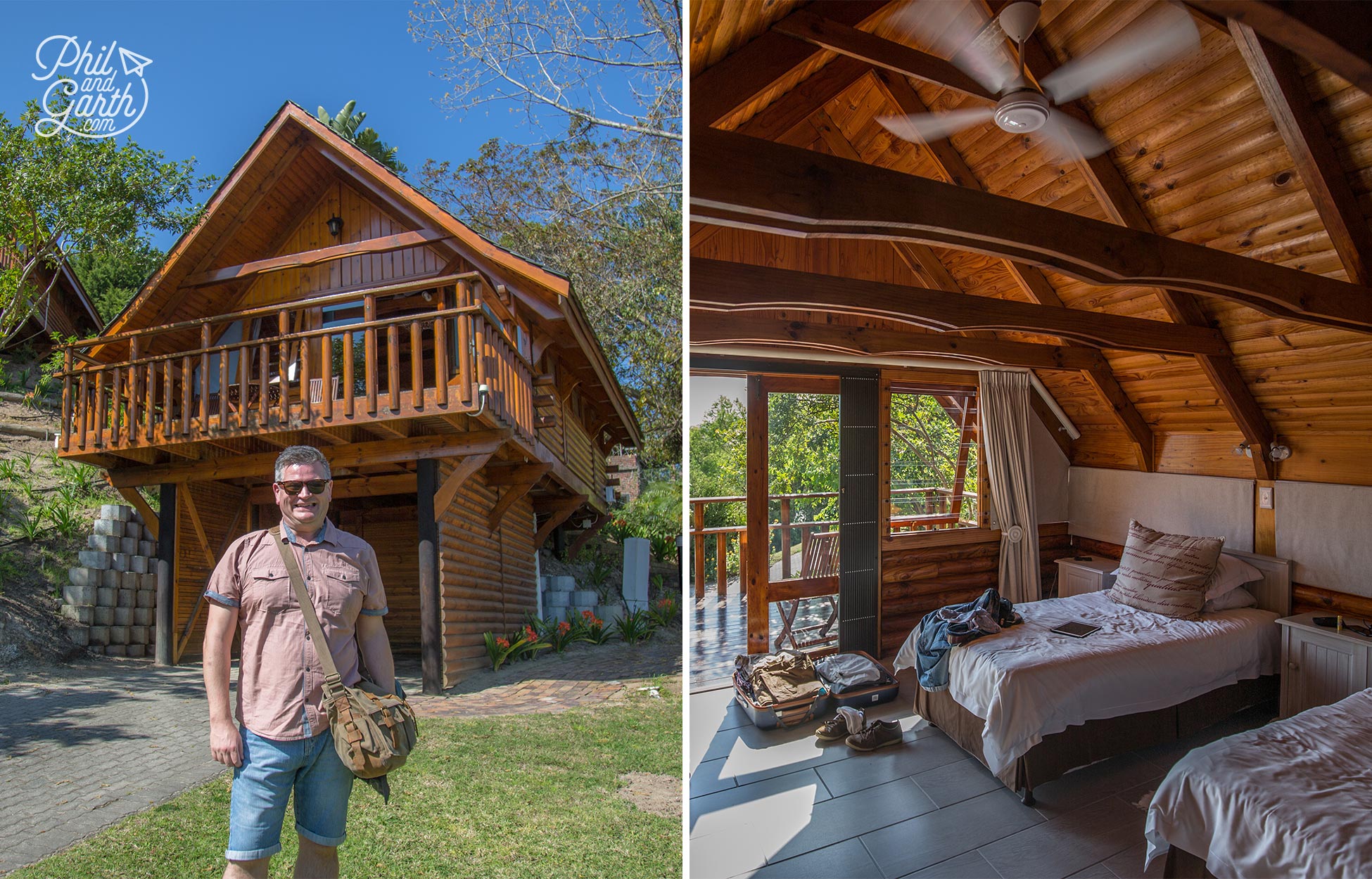 The first time we've stayed in a log cabin too!