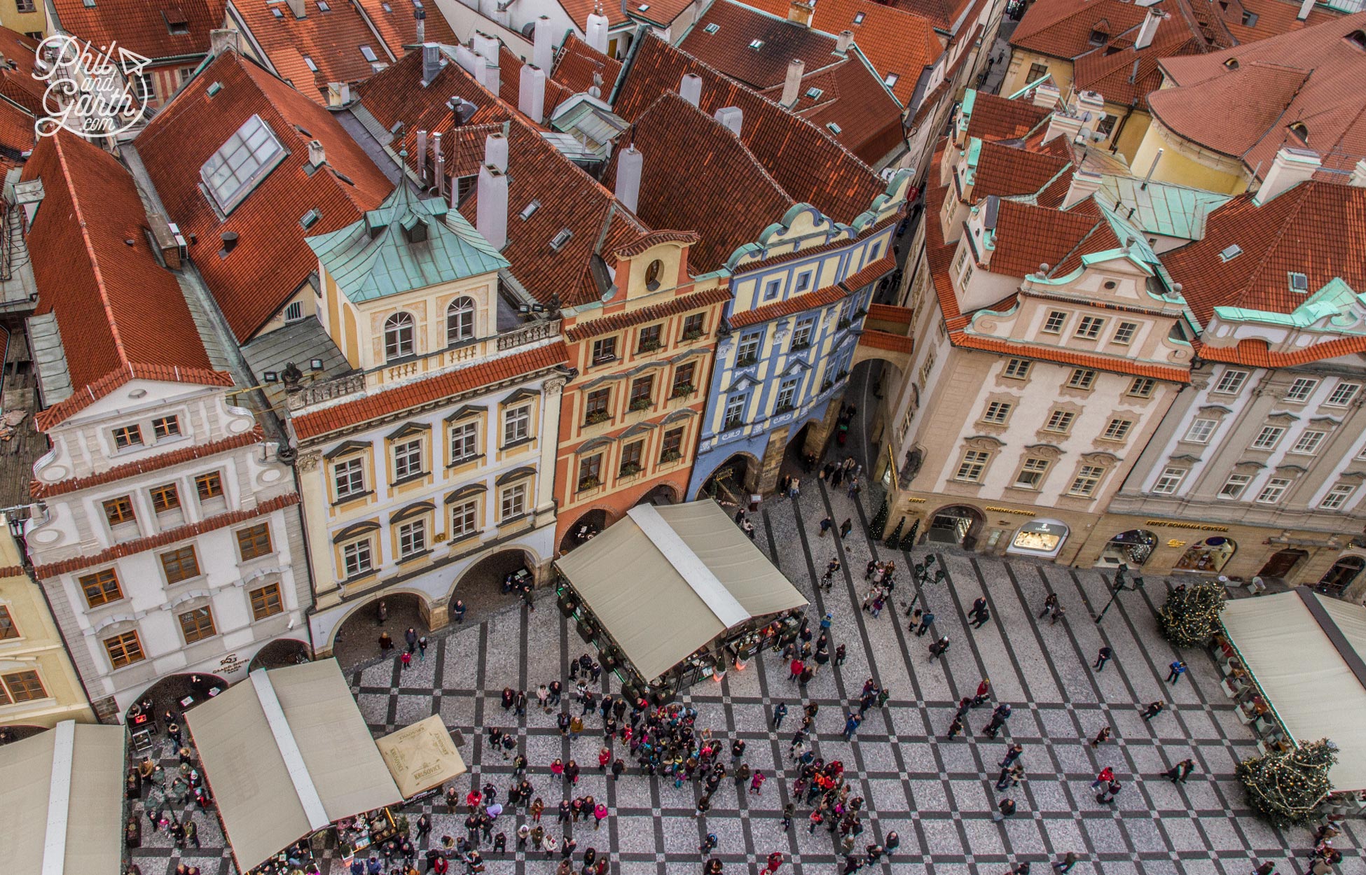 Looking down - like a scene like from a children's story book.